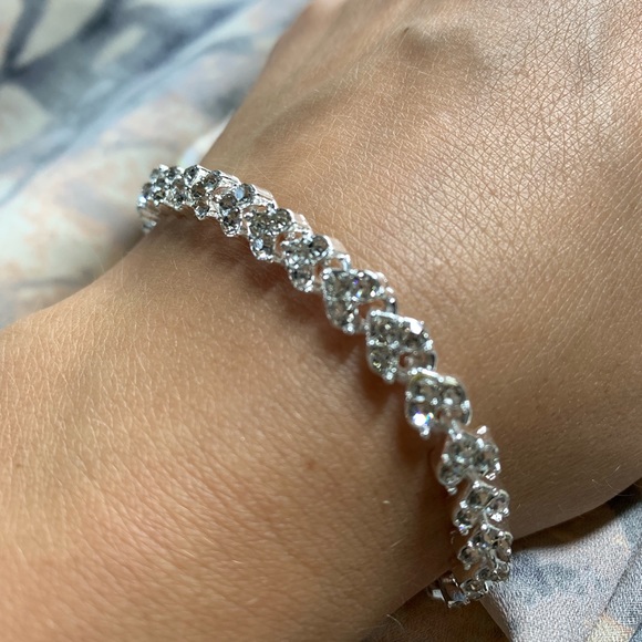 Silver Diamond Tennis Bracelet - Picture 6 of 7